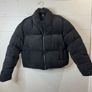 Double Zero Charcoal Quilted Puffer Coat NWT Size Medium